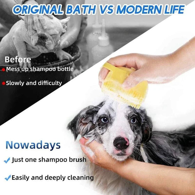 brosse à shampoing pour chien